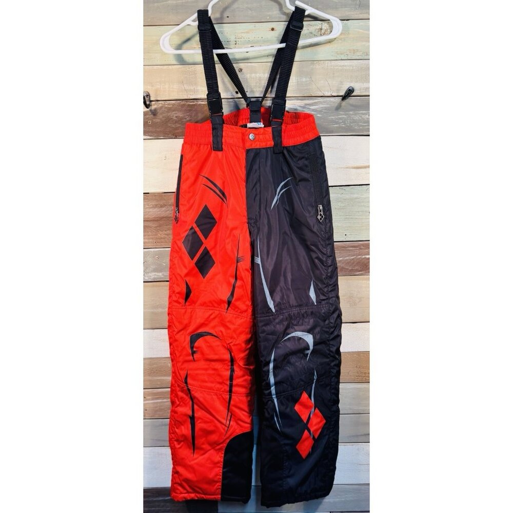 FUN WEAR DC Comics Harley Quinn Winter Snow Pants Size 12 Waterproof Suspenders